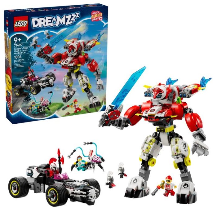 71497 Cooper's Tiger Mech & Zero's Hot Rod Car
