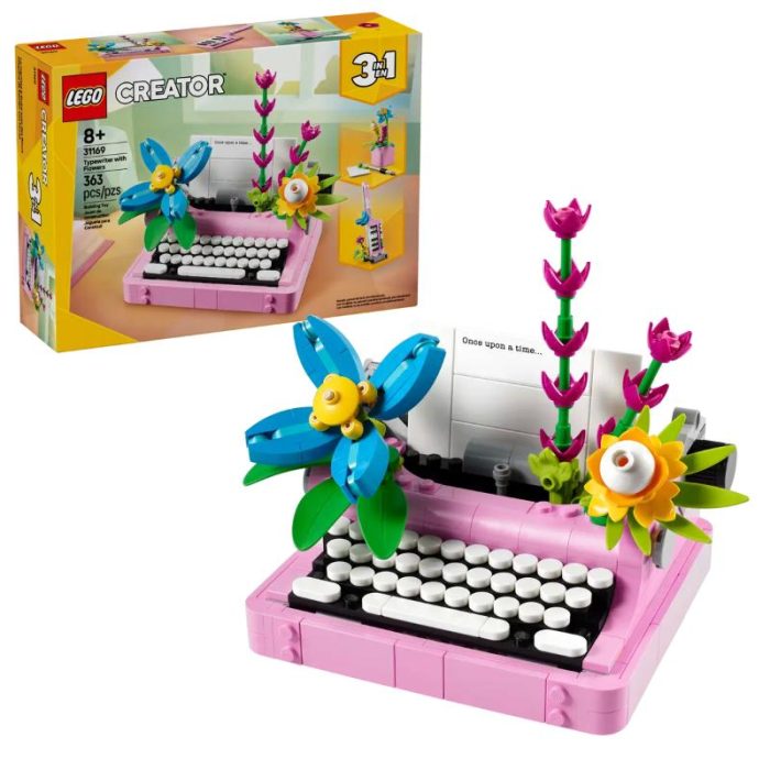 31169 Typewriter with Flowers