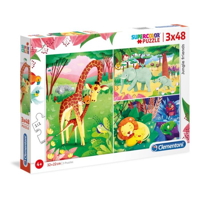 3x48 Puzzle Jungle Friends