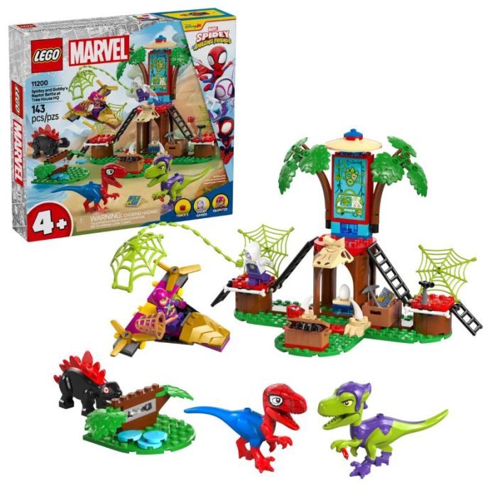 11200 Spidey and Gobby's Raptor Battle at Tree House HQ