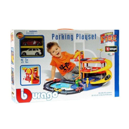 Bburago Street Fire Parking Playset