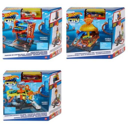 Hot Wheels City сет во центар на градот сорт 22
