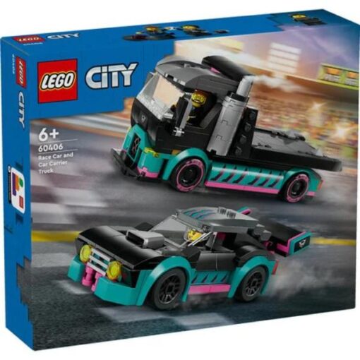 60406 Race Car and Car Carrier Truck