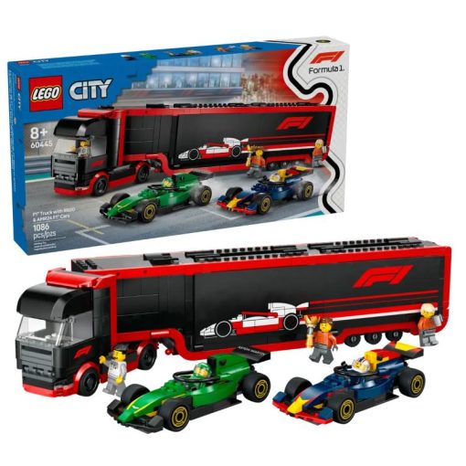 60445 F1® Truck with RB20 & AMR24 F1® Cars
