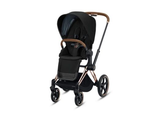Priam Frame Rose Gold + Lux Seat Deep Black