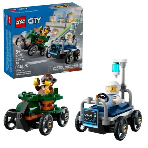 60459 Airplane vs. Hospital Bed Race Car Pack