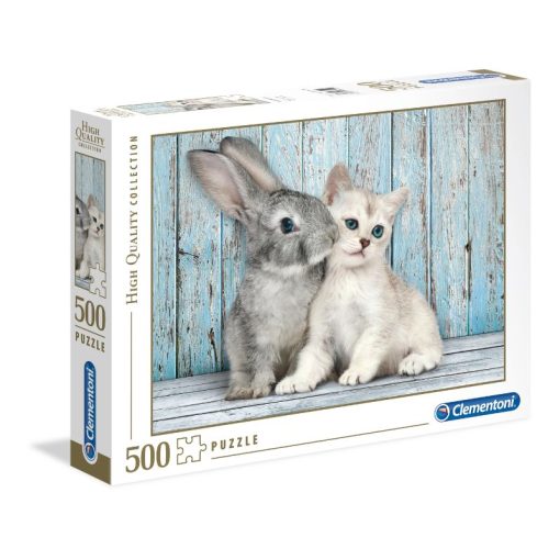 500 Puzzle Cat & Bunny